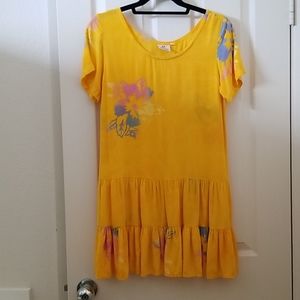 Yellow hibiscus print sundreaa